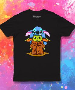 Baby Stitch And Baby Yoda Are Friends T Shirt