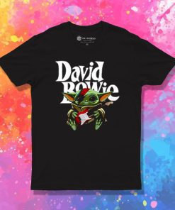Baby Yoda Hug Guitar David Bowie T Shirt