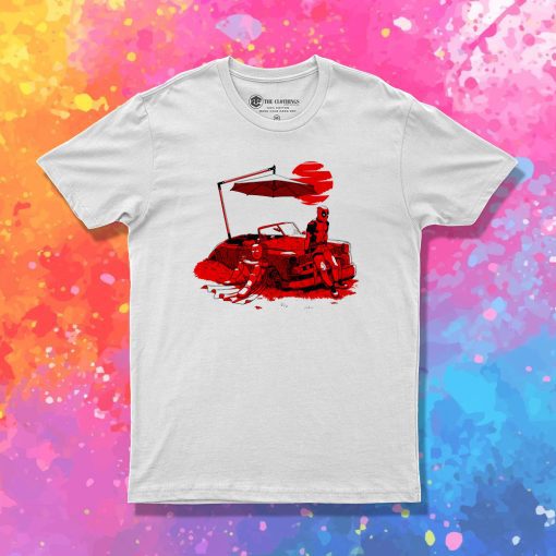 Bored in the car red T Shirt