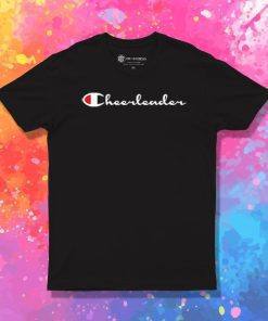 Cheerleader Champion Logo Black T Shirt