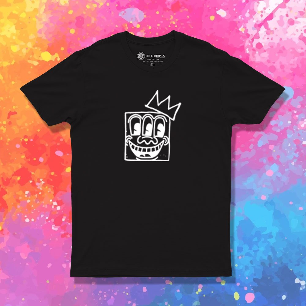 Jean Michel Basquiat Crown Haring T Shirt