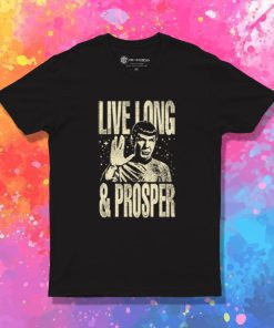 Monotone Live Long Prosper Star Trek T Shirt