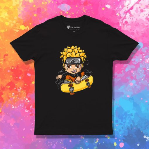 Naruto Skateboarding Cartoon T Shirt