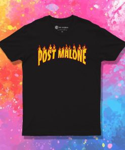 Post Malone Thrasher Flame T Shirt