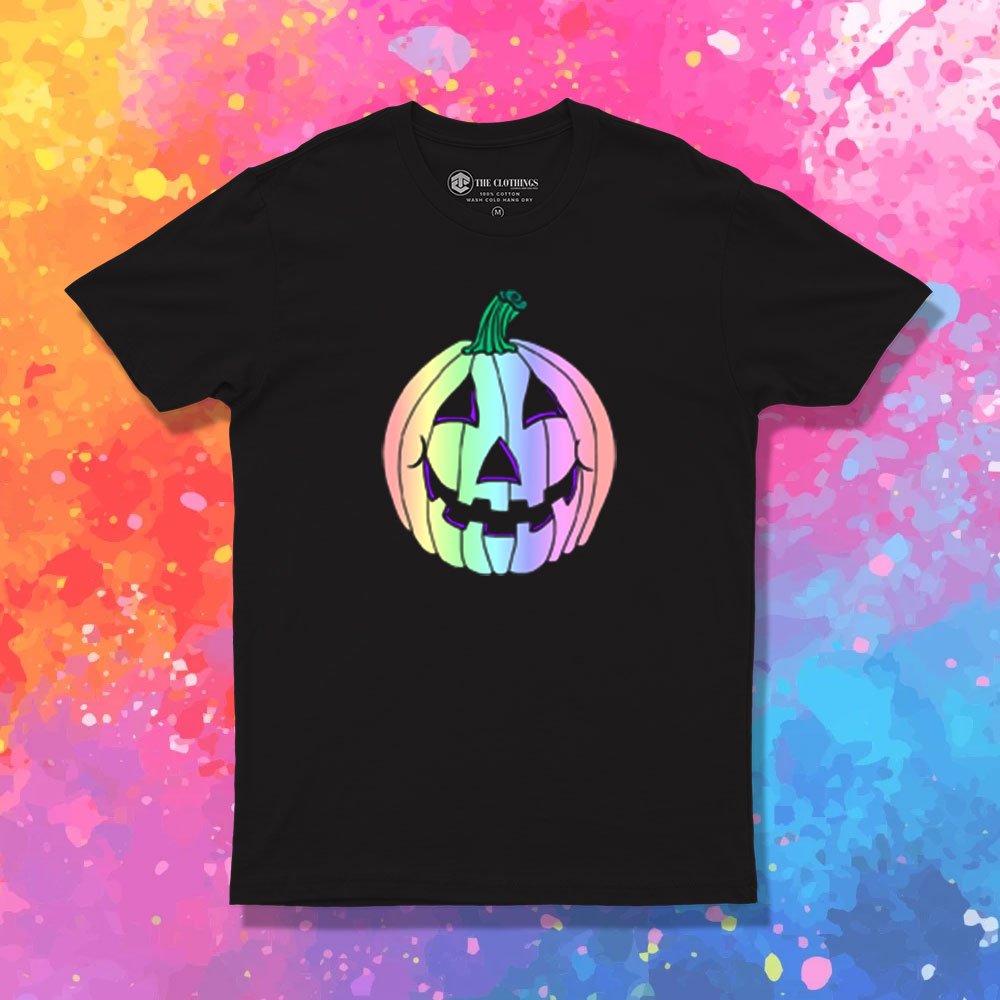 Rainbow Pastel Jack O Lantern T Shirt