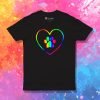 Rainbow Paw Heart T Shirt