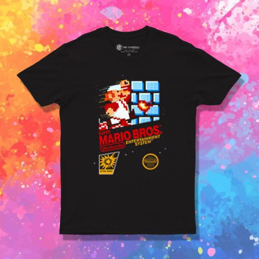 Retro Super Mario Brothers Nintendo Game Cover T Shirt
