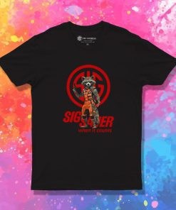 Rocket Racoon Sig Sauer Fictional T Shirt
