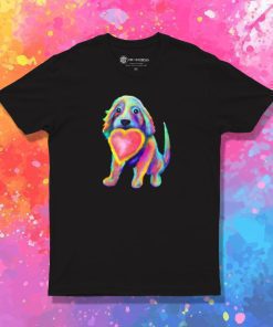 Soft Pastel Lovable Rainbow Pup T Shirt