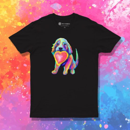 Soft Pastel Lovable Rainbow Pup T Shirt