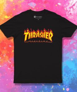 Thrasher Flame Magazine T Shirt
