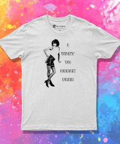 Vintage I Want To Break Freddie Mercury Queen T Shirt
