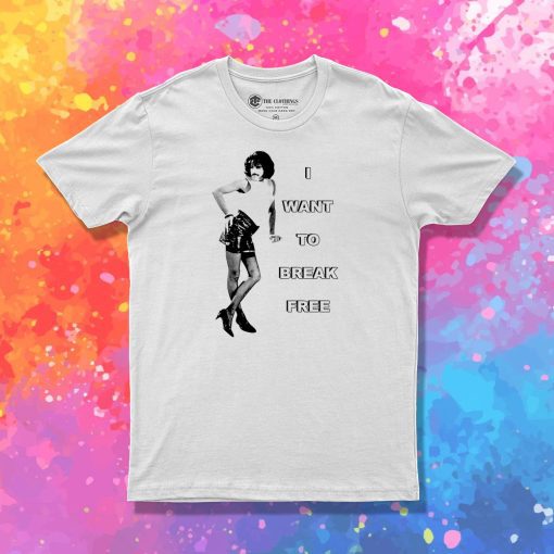 Vintage I Want To Break Freddie Mercury Queen T Shirt