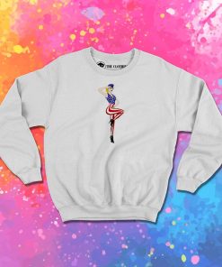 4th of July Girl Salute Sweatshirt