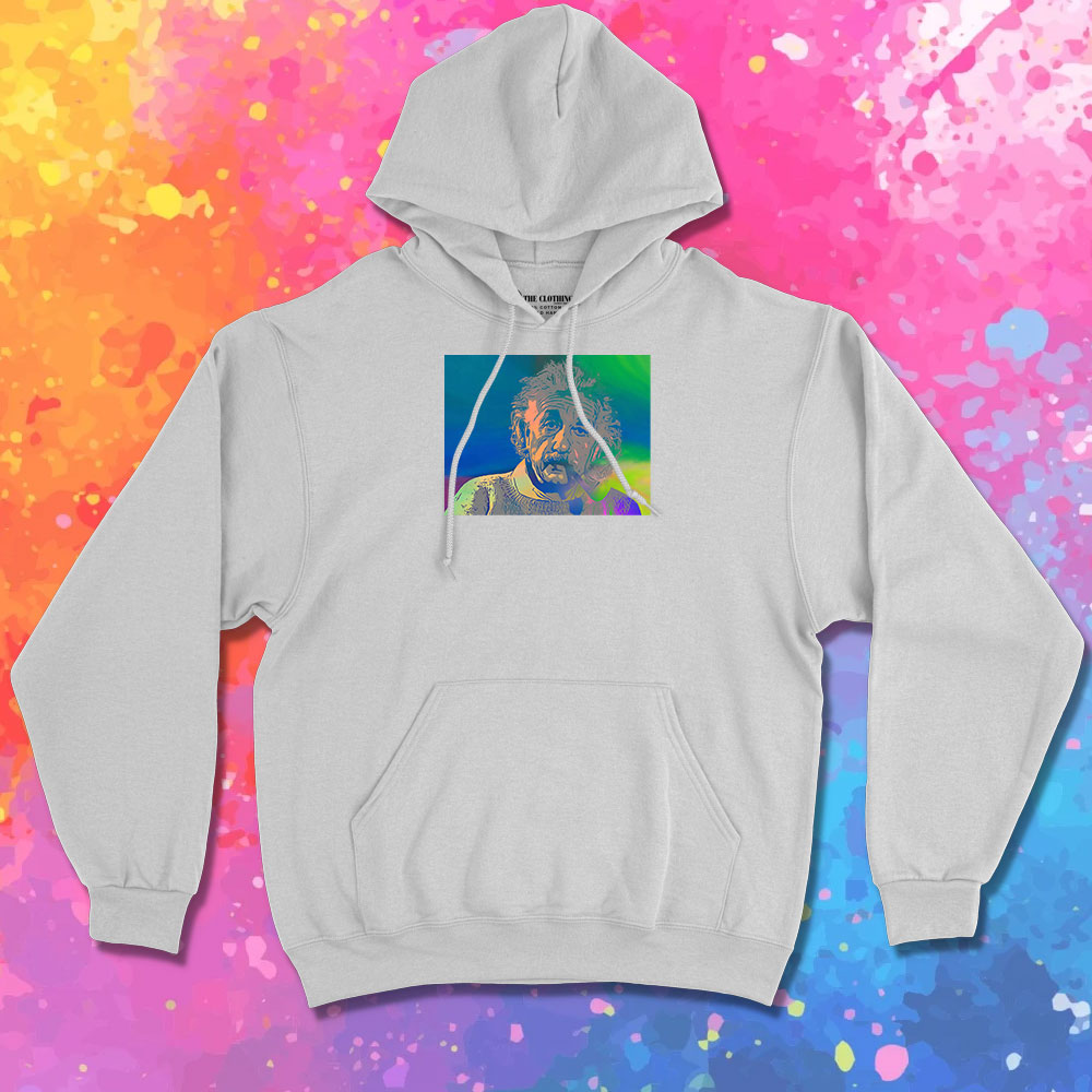 Albert Einstein Smoking Geeky Inventor Hoodie