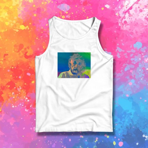 Albert Einstein Smoking Geeky Inventor Tank Top