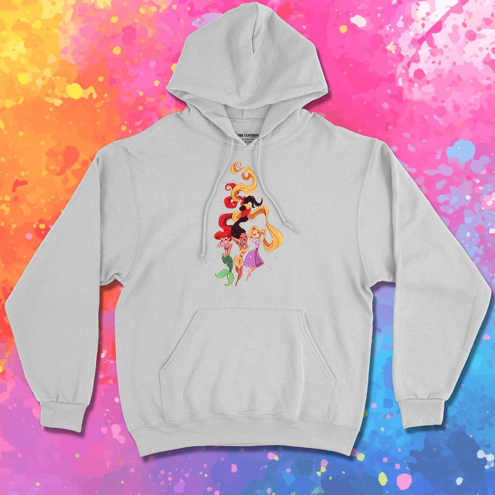 Ariel Rapunzel and Pocahontas Disney Princess Hoodie