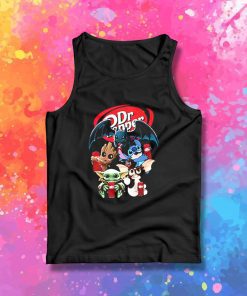 Baby Yoda Groot And Toothless Stitch Gizmo Hugging Dr Pepper Tank Top