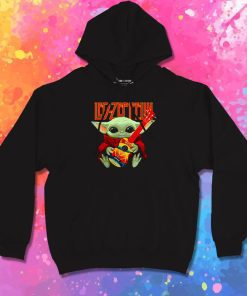 Baby Yoda Hug Ledzeppelin Guitar Hoodie