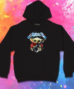 Baby Yoda Hug Metallica Guitar Hoodie