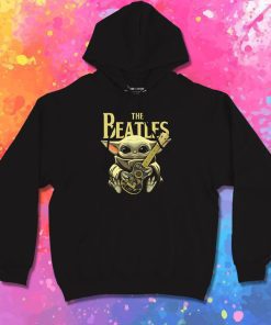 Baby Yoda Hugs The Beatles Hoodie