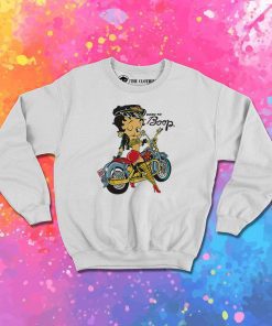 Betty Boop Biker Cartoon Sweatshirt