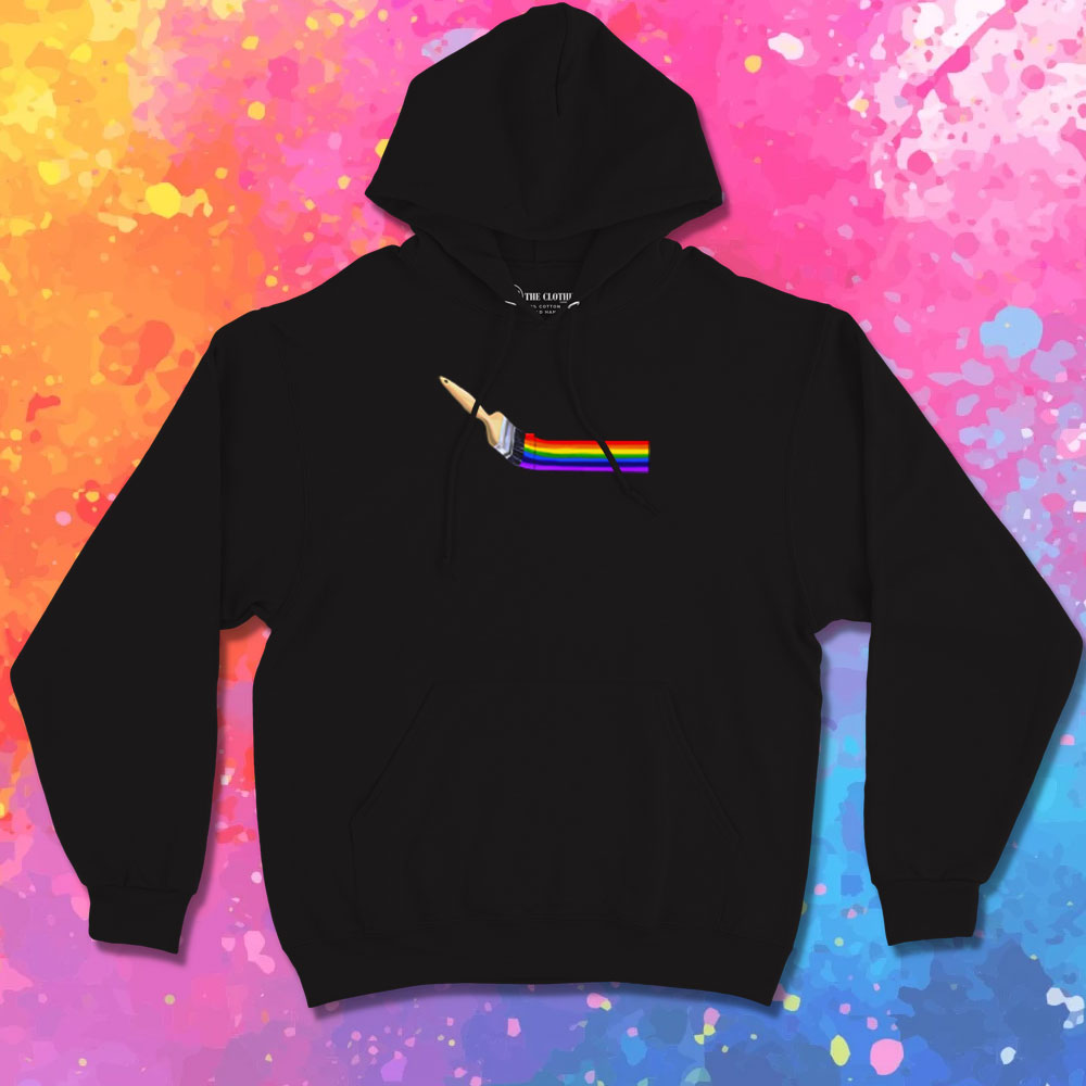 Brush Painting A Rainbow Hoodie
