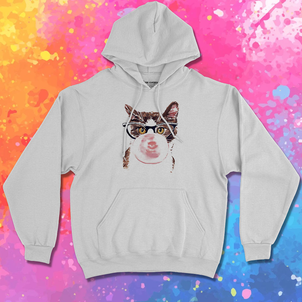 Bubble Gum Cat Hoodie