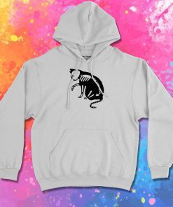 Cat White Skull Hoodie