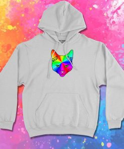Cats Rule Rainbow Meow Hoodie