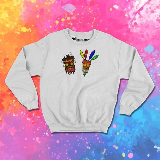 Crash Bandicoot Uka Uka et Aku Aku Sweatshirt