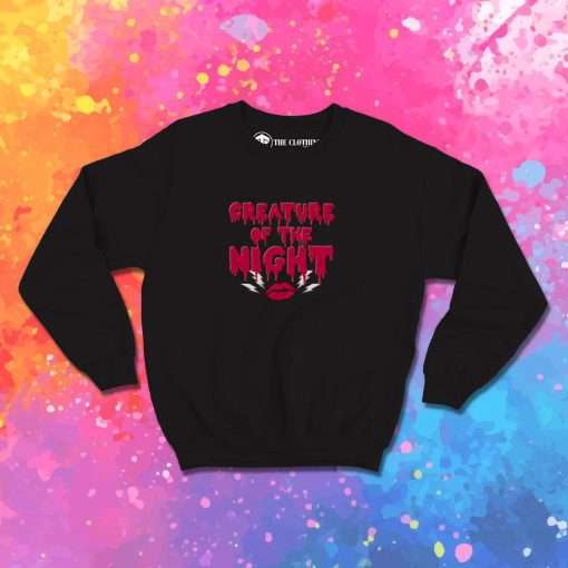 Creature of the Night Rocky Horror Slogan Sweatshirt