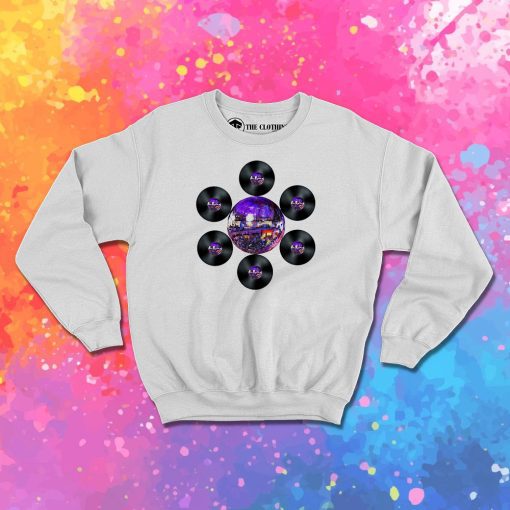 Disco Record Flower Sweatshirt