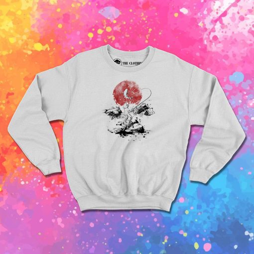 Fisherman red sun Sweatshirt