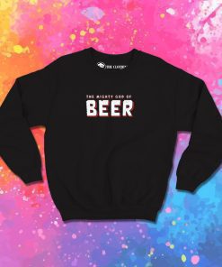 God of Beer Logo White Sweatshirt