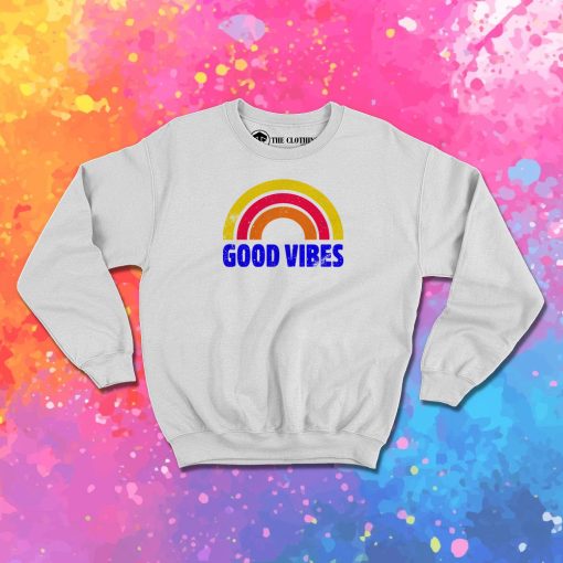 Good Vibes Rainbow Vintage Sweatshirt