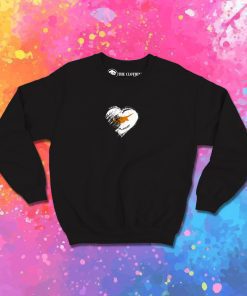 Grungy I Love Cyprus Heart Flag Sweatshirt