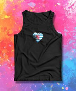 Grungy I Love Luxembourg Heart Flag Tank Top
