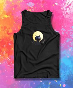 Halloween Fence Black Cat Tank Top