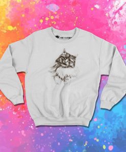 Hand Draw Cat Sweatshirt