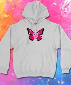 Happy Pink Heart Butterfly Hoodie