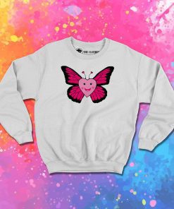 Happy Pink Heart Butterfly Sweatshirt