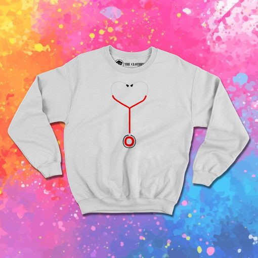 Heart Shaped Stethoscope Sweatshirt