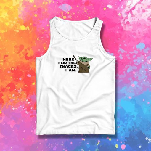 Here For The Snacks Yoda Tank Top