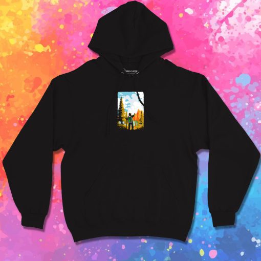 Hiking Recharging In Nature Outdoor Battery Hoodie