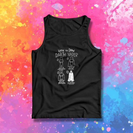 How To Draw Darth Vader Star Wars Tank Top