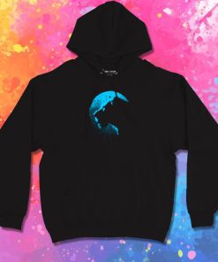 Lion Blue circle Hoodie