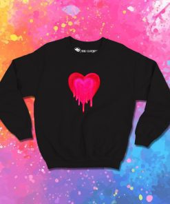 Melting Magenta Painted Heart Sweatshirt