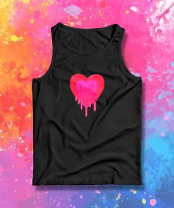 Melting Magenta Painted Heart Tank Top