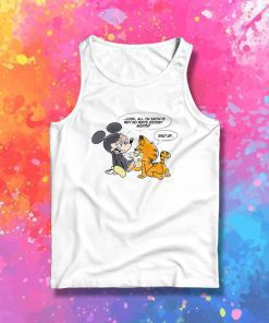 Mickey Mouse Fuck Off Garfield Tank Top